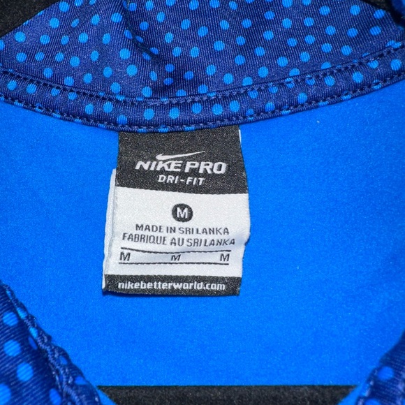 Nike Pro Dri-fit pull over, blue dot size women small - Picture 6 of 6